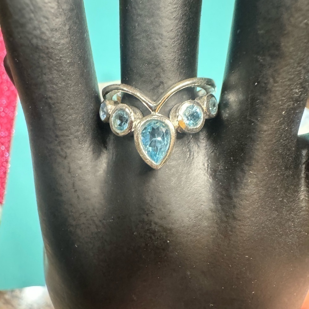 NWT Blue Swiss‎ Topaz ring size 8